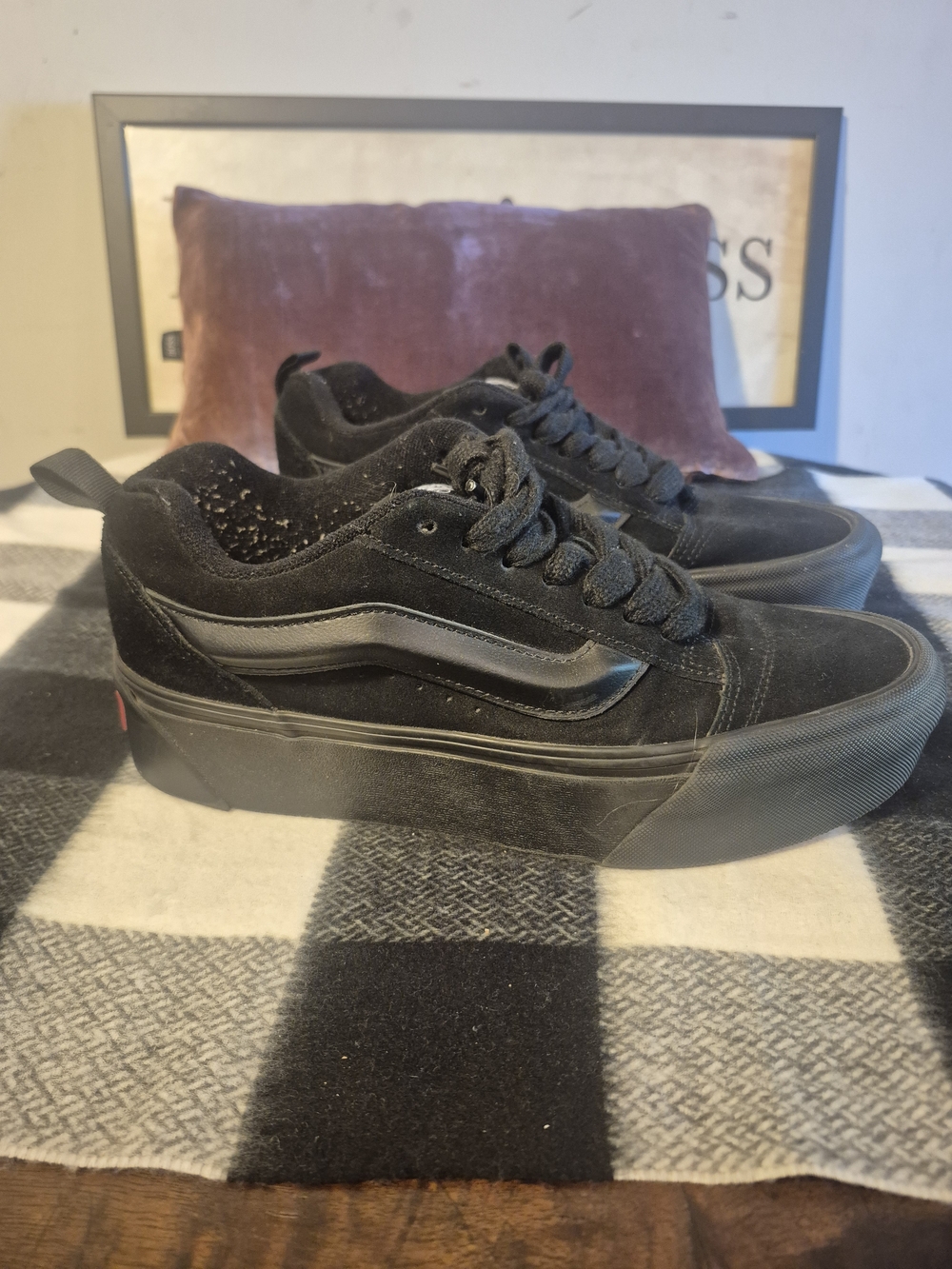 Vans Knu Triple Black Stack 8.5 M / 10 W - Picture 2 of 6